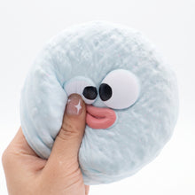 Hand squeezing Pouty Puff Blue Mood slow rising squishy