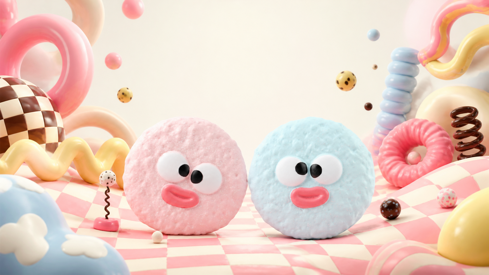 Pink Meltdown and Blue Mood in the Oopsibop world